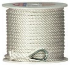 Nylon 3-Strand Anchor Rope with SS316 Thimble