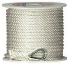 Nylon 3-Strand Anchor Rope with SS316 Thimble