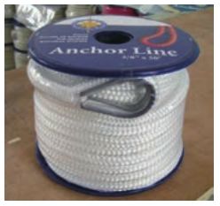 Nylon Double Braid Anchor Rope with SS316 Thimble